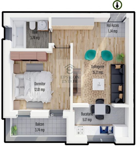 Militari Ap. 2 cam. martie 2026 zona Militari Residence